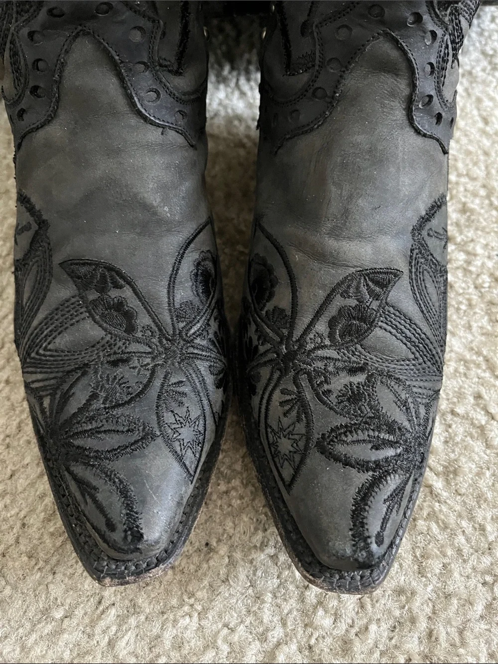 Dan Post women’s floral embroidered tall western boots - Picture 5 of 6